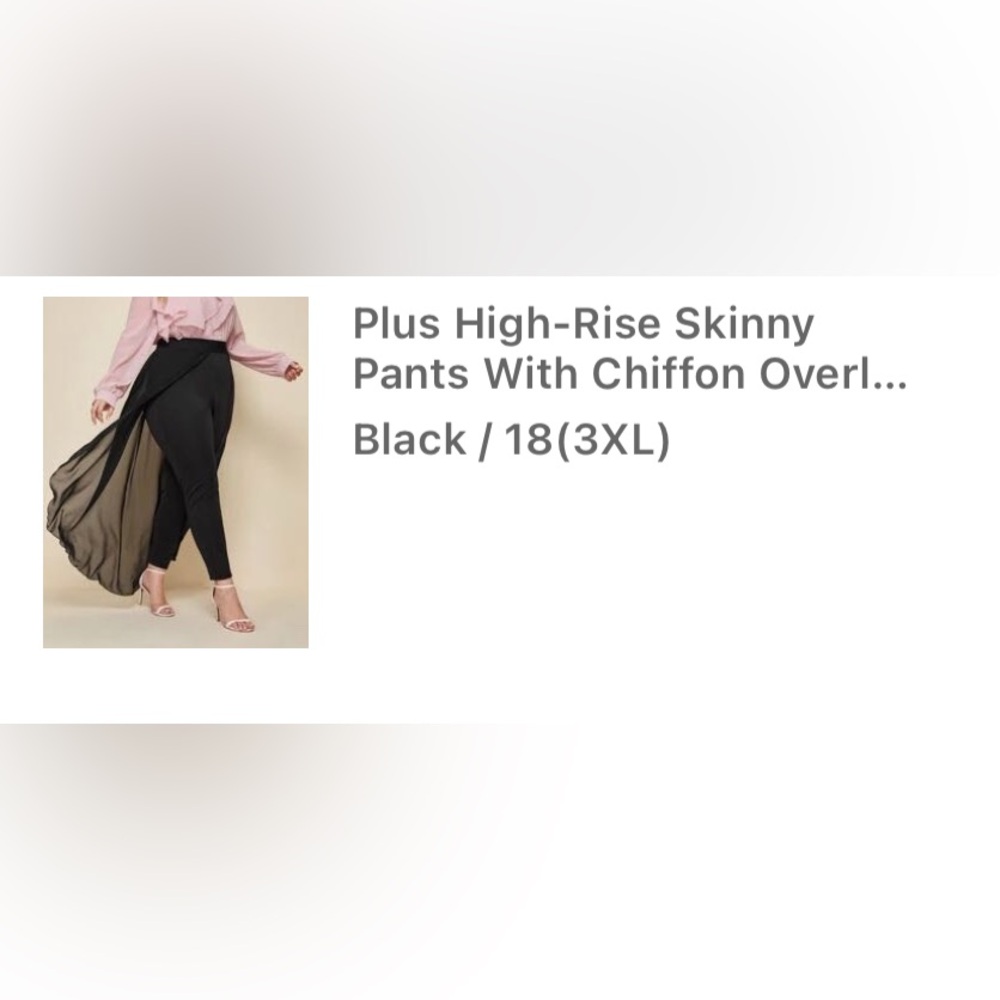 Leggings with a chiffon overlay - Picture 9 of 11